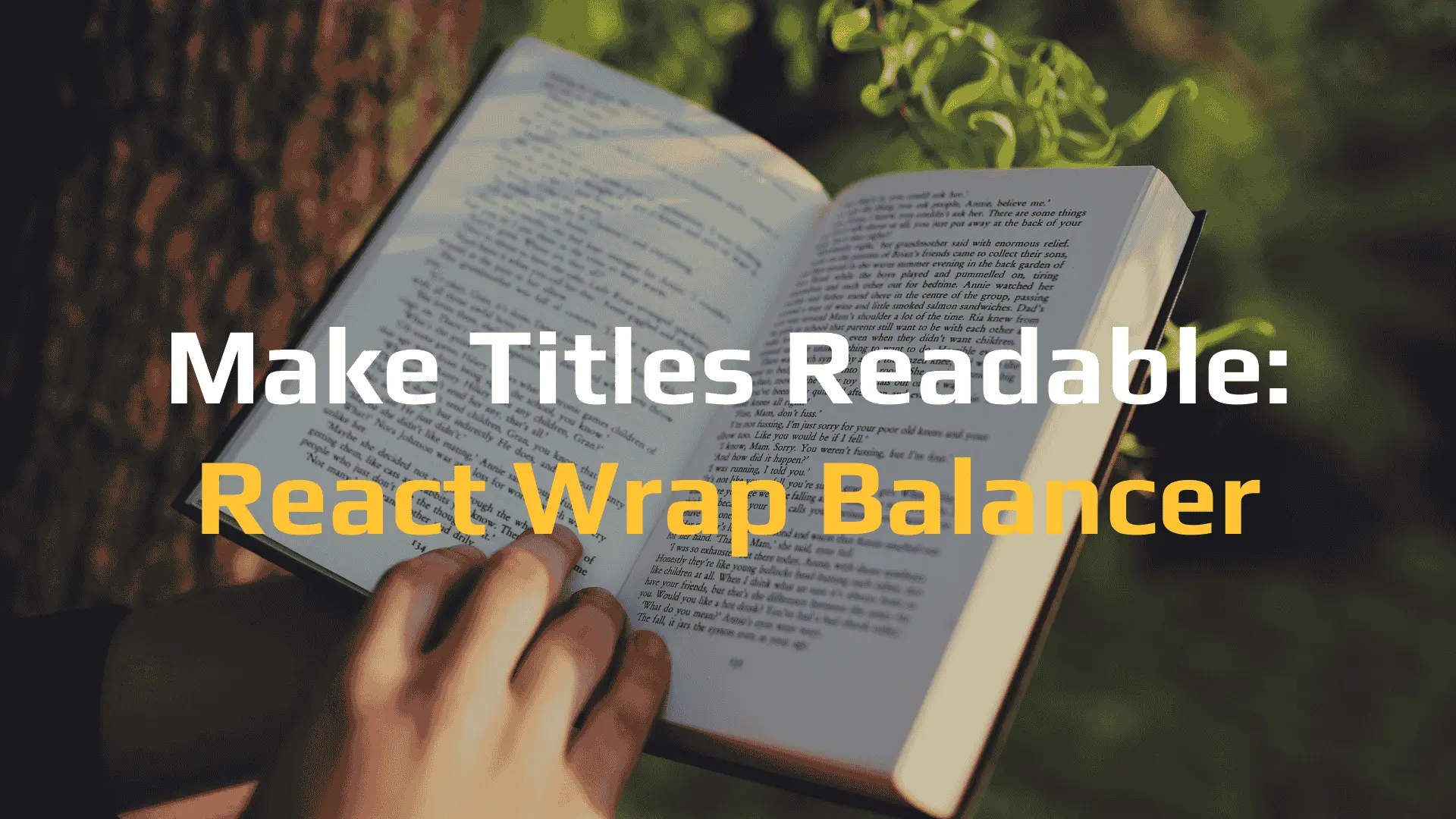 Make Your Titles More Readable: React Wrap Balancer