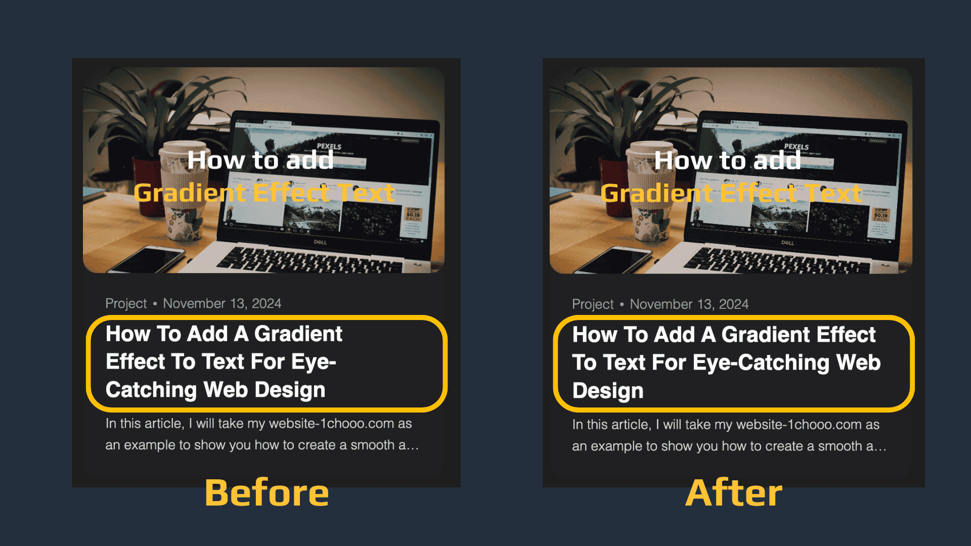 The before and after of using React Wrap Balancer